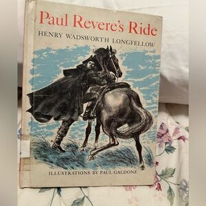 Paul Revere's Ride Book by Henry Wadsworth Longfellow Vintage 1963